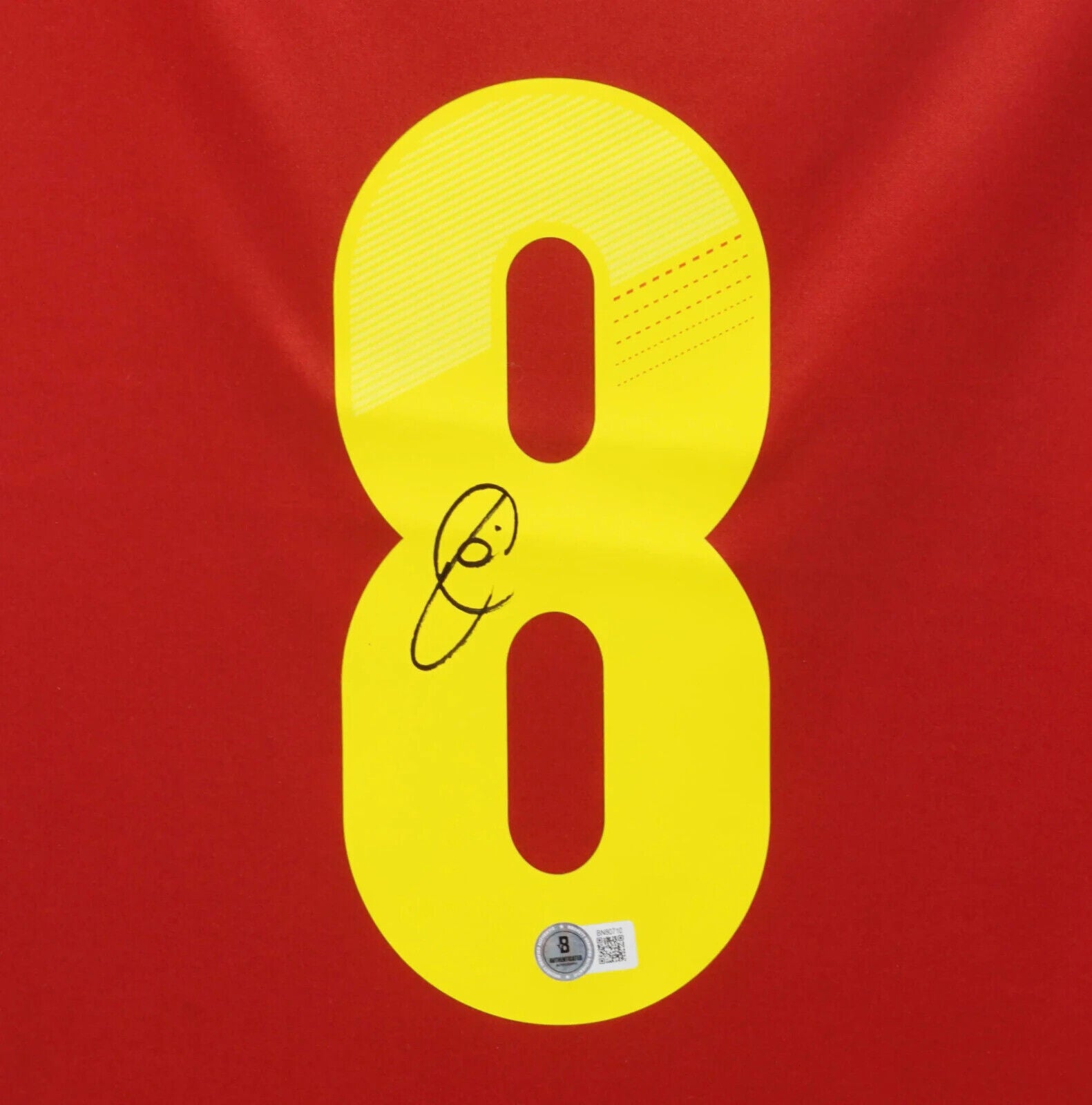 Xavi Hernandez Signed Spain FC Home Soccer Jersey #8 with Beckett COA
